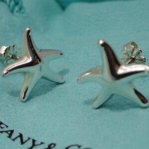 Tiffany & Co. Elsa Peretti Sterling Silver Starfish Stud Earrings